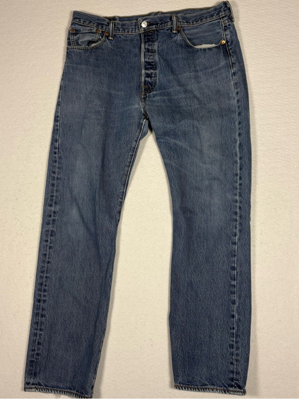 Levi's 501 Men's Jeans 36x32 Blue Dark Wash, Original Fit, Straight Denim #P0022